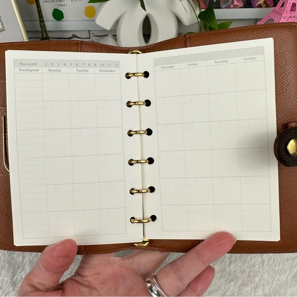 Louis Vuitton Monogram Agenda Planner PM with handmade paper clips. GREA… - Picture 6 of 10
